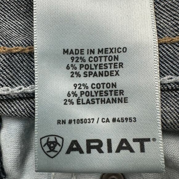 Ariat Jeans Womens 31R Blue Mid Rise Whipstitch Bootcut Country Western Rodeo - Picture 8 of 14